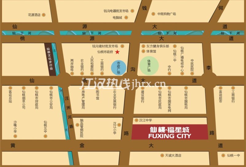 仙桃·福星城区位图