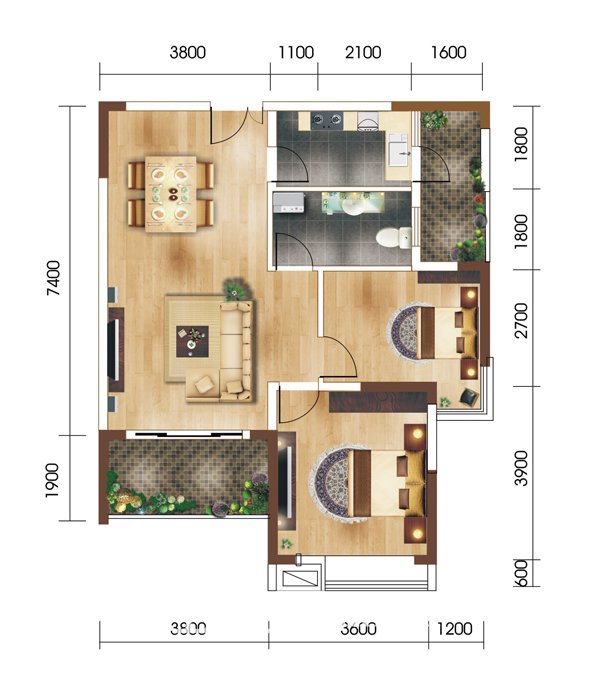 仙桃·福星城A2户型