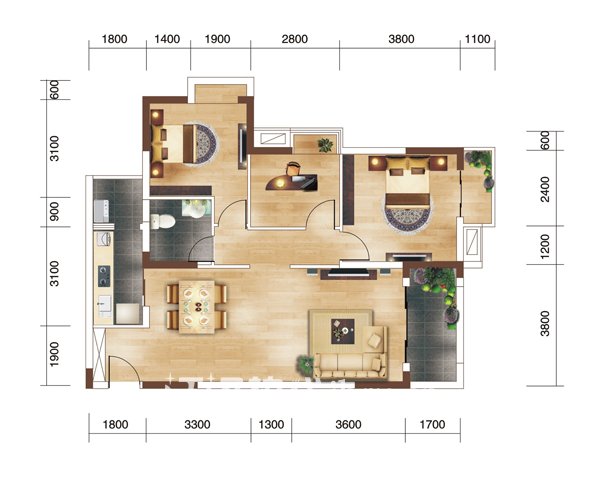 仙桃·福星城B1户型