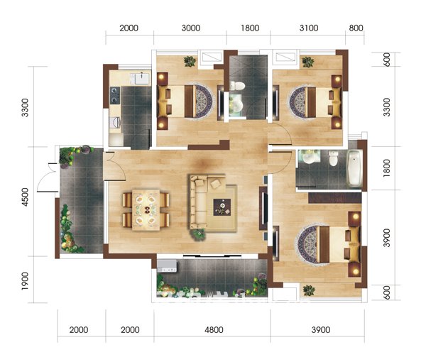 仙桃·福星城C1户型