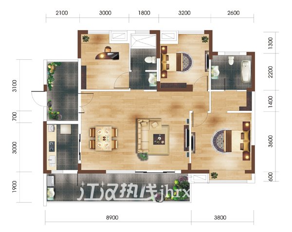 仙桃·福星城C2户型