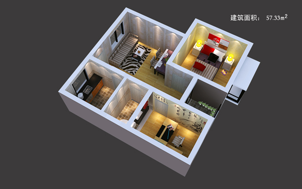 沔阳洲花园F户型