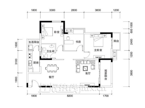 仙桃·福星城B3户型