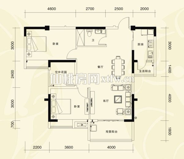 仙桃·福星城D1户型