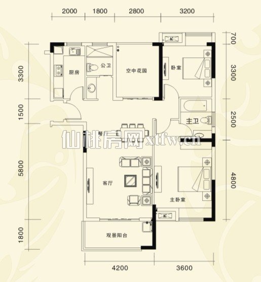 仙桃·福星城D2户型