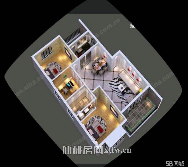 沔阳洲花园三室两厅