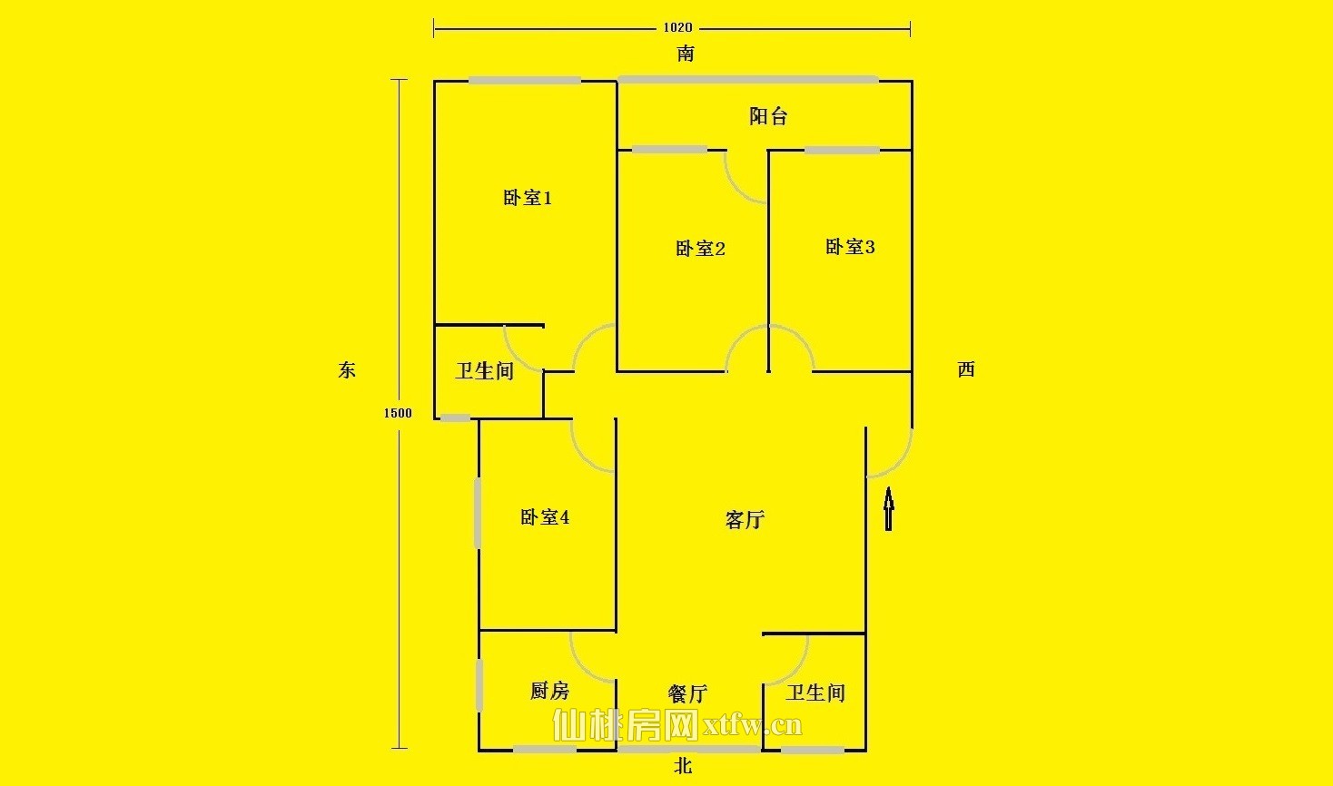 沔州学xiao竹货街校区4室2厅2卫