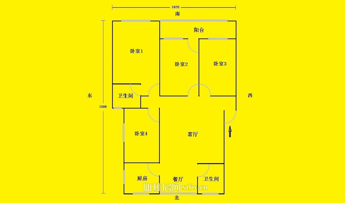 沔州学xiao竹货街校区4室2厅2卫