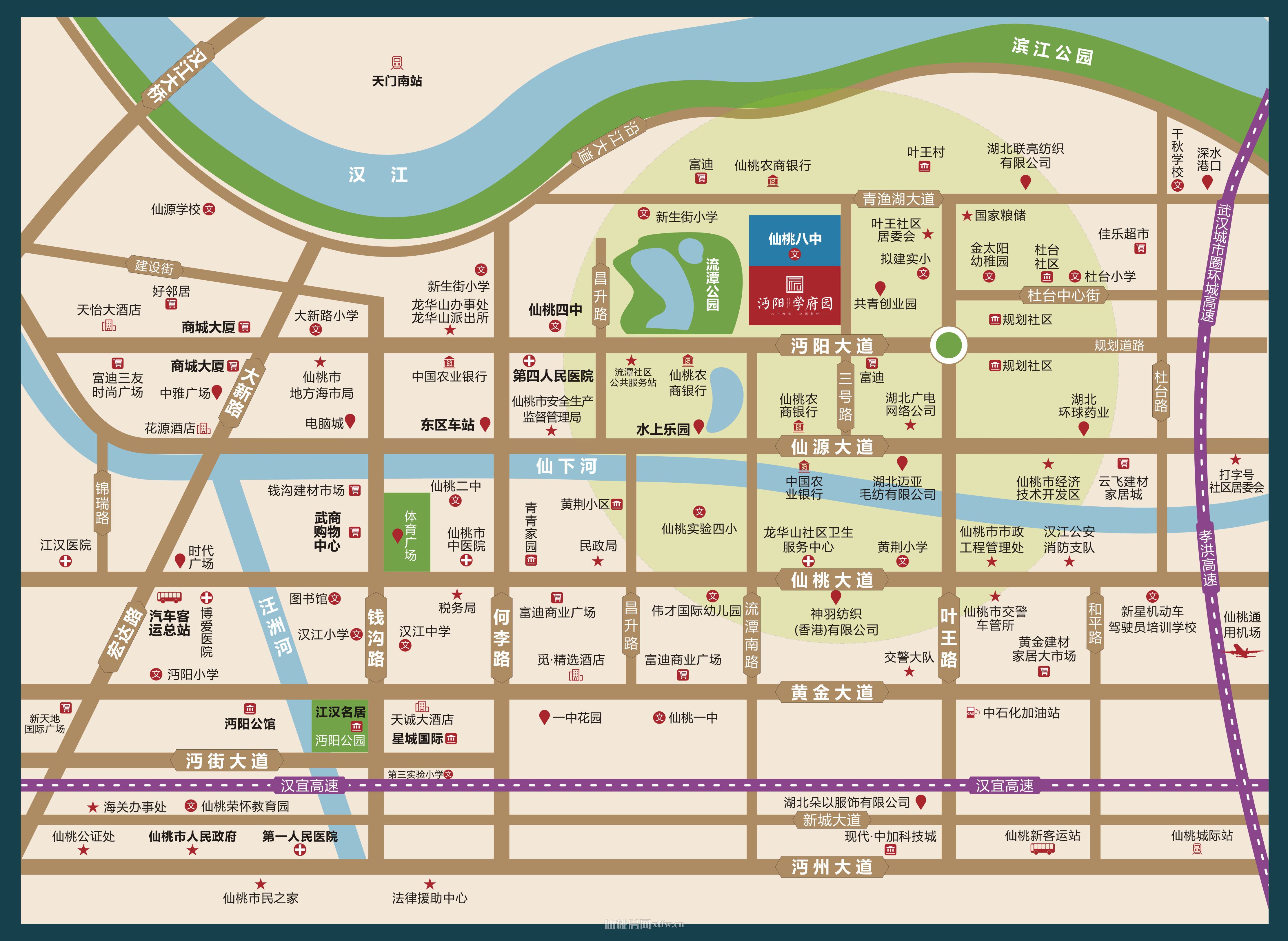 沔阳·学府园商铺区位图