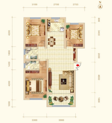 城南新区花园电梯洋房一梯两户公摊低一手新房无中介费