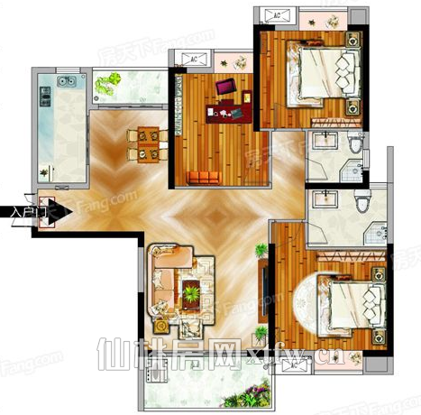 汉江景苑毛坯4房元泰未来城旁上三中城南的位置城西的价格买到就是 到