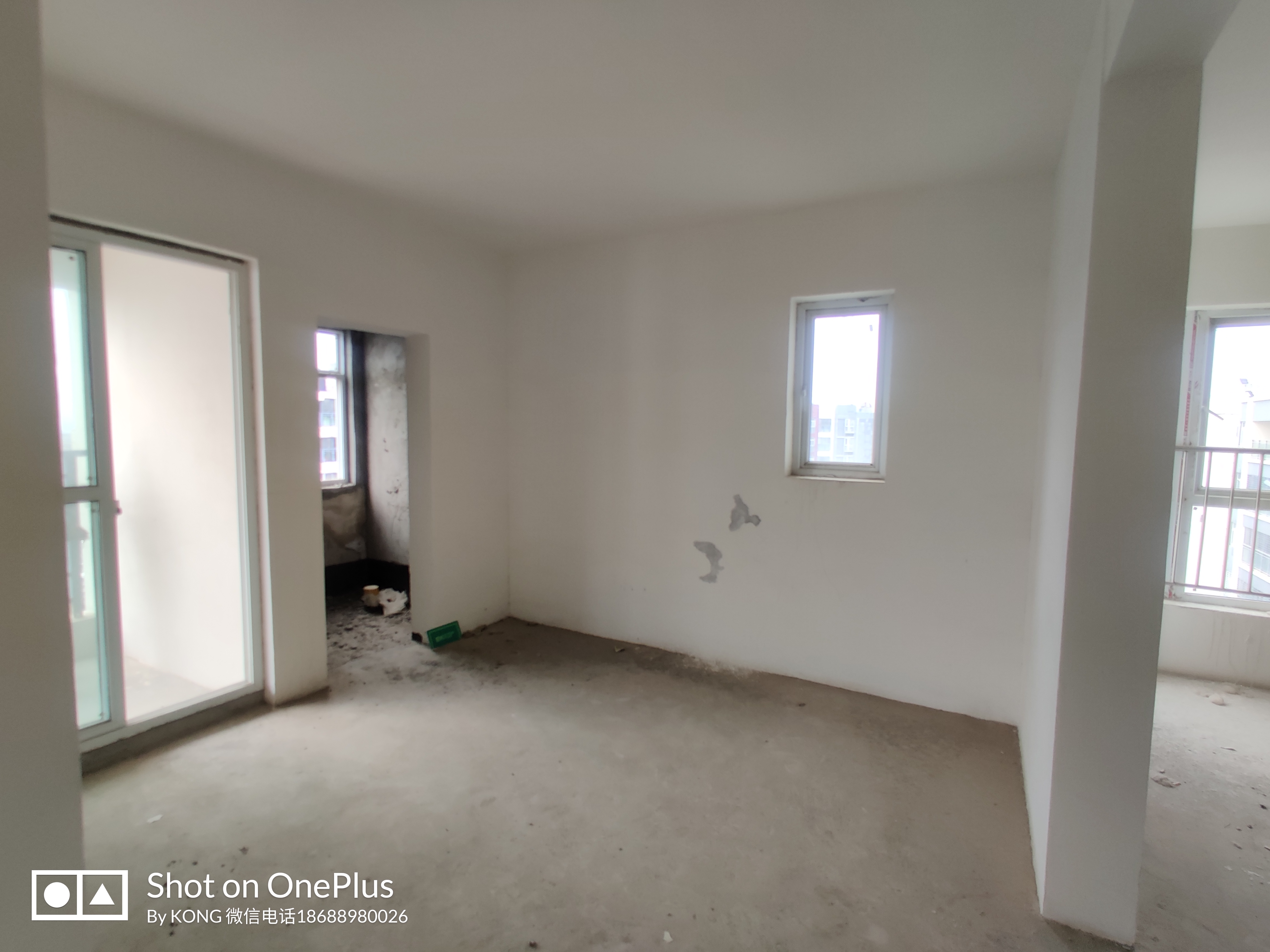 福星城毛坯三房户型方正前面没有遮挡采光好