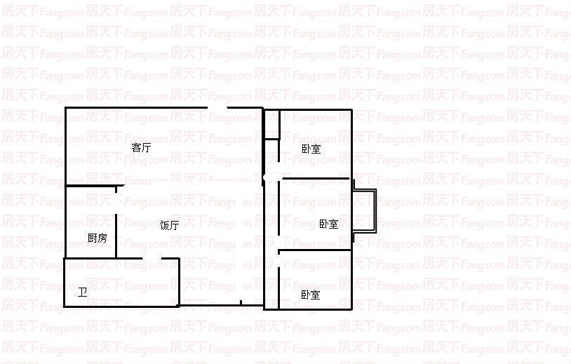 复州花园精装三房买一送一诚意出售