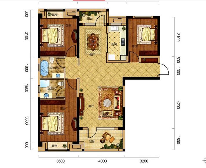 满庭春仙小旁供暖房毛坯三房看房方便