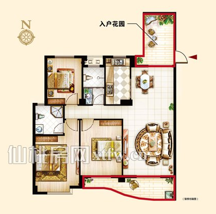 沔街颐和公馆精装大三房红本在手支持按揭拎包入住