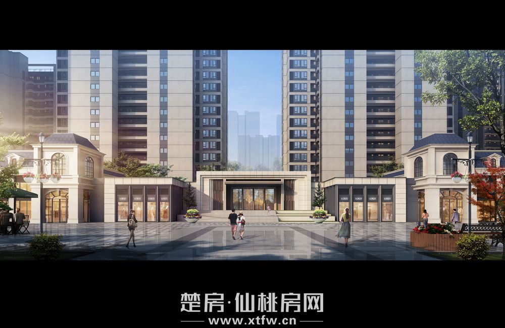 北侧主入口透视图