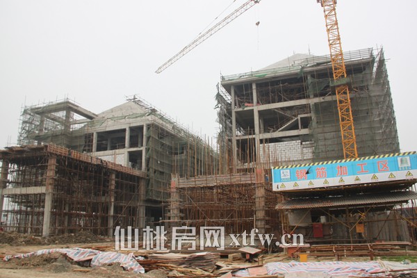 文华·豪布斯卡三月份项目进度 商业街全部封顶