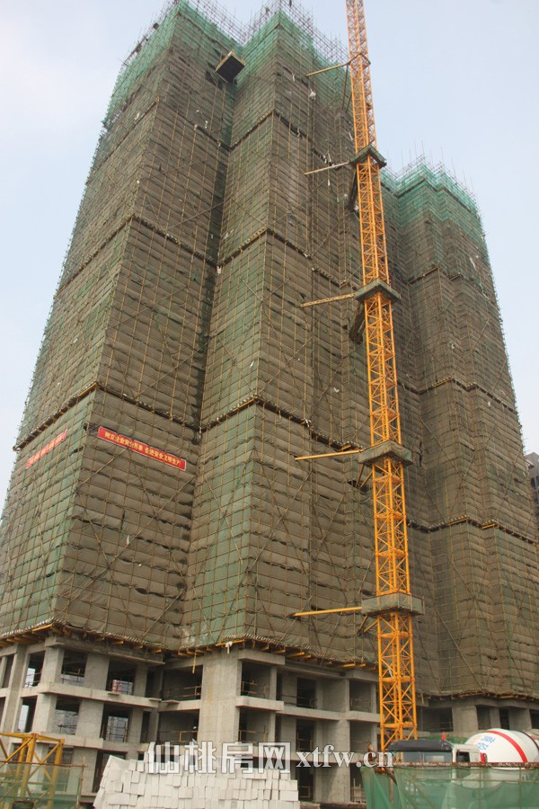  鸿昇·现代城三月工程进度 一号楼预计四月封顶