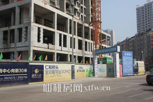 盛世人合5月工程进度 即将封顶
