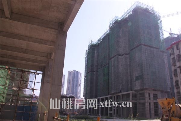 2#楼与3#楼进度相同,都是建至15层左右