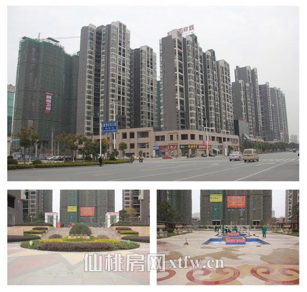 和合·国际城12月工程进度 小区一、二期绿化已完工