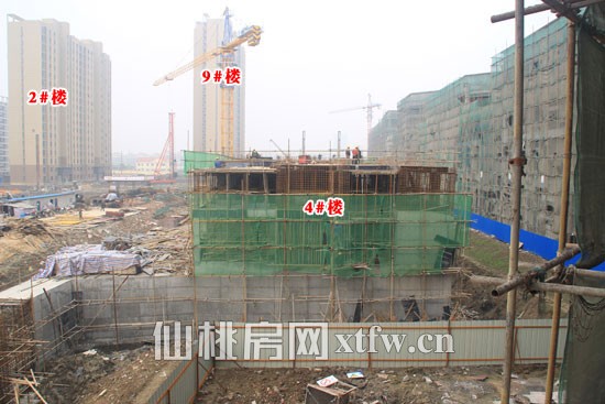 2#,9#楼已经售罄,4#楼建至二层