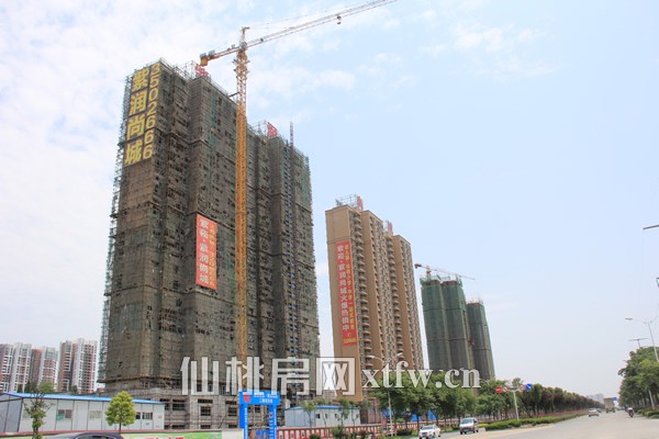 紫菘·紫润尚城5月工程进度 1#、3#楼即将封顶