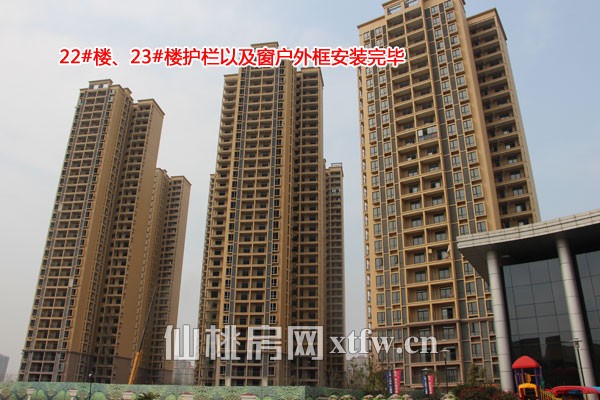 森林国际城3月工程进度 22、23#楼门窗安装