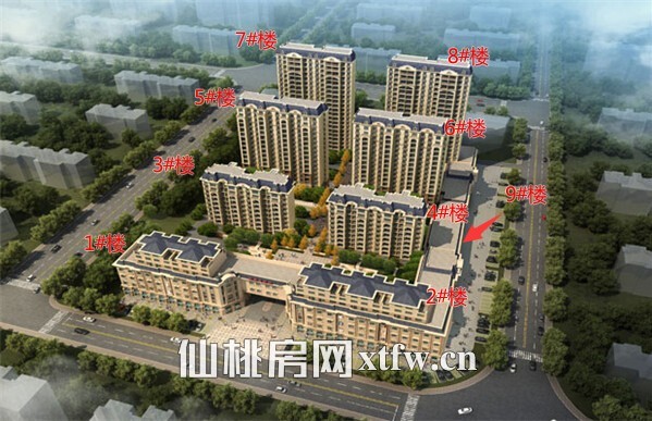 奥星凤凰城3月工程进度 小高层3#楼建至第9层