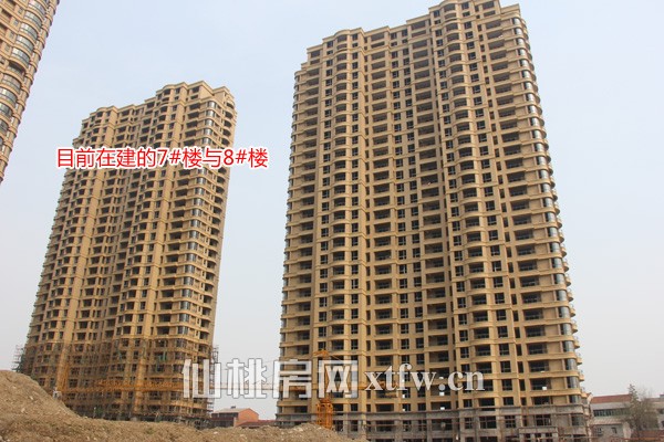 公园世家3月工程进度 7#、8#楼外立面完工