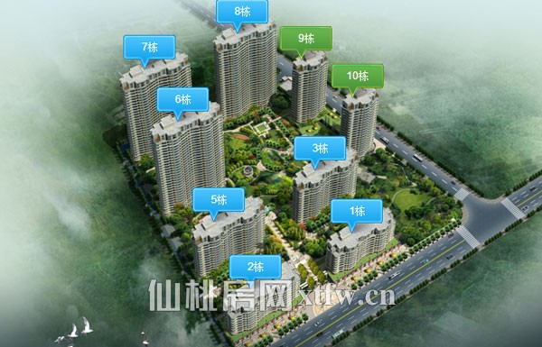 公园世家5月工程进度 9#、10#正在打桩中