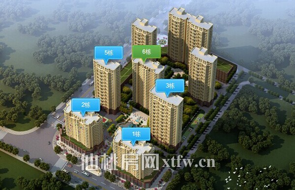 颐和公馆5月工程进度 楼王6#楼喜封金顶