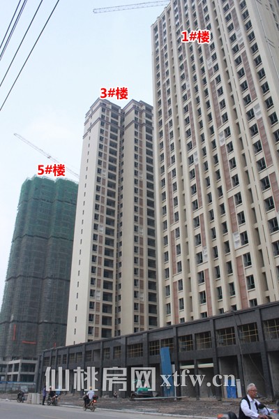 靠近昌升路一侧的1#、3#和5#楼