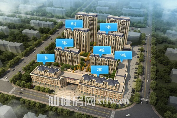 奥星凤凰城1月工程进度  沿街外立面基本完成