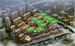 星城国际·沔阳公馆工程进度  20#已完成封顶