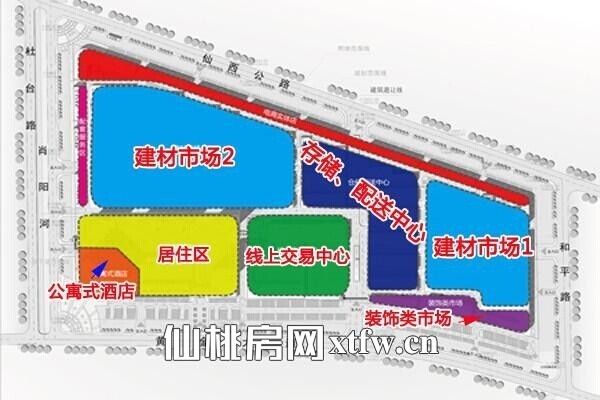 黄金建材家居大市场2月工程进度  外立面已展现