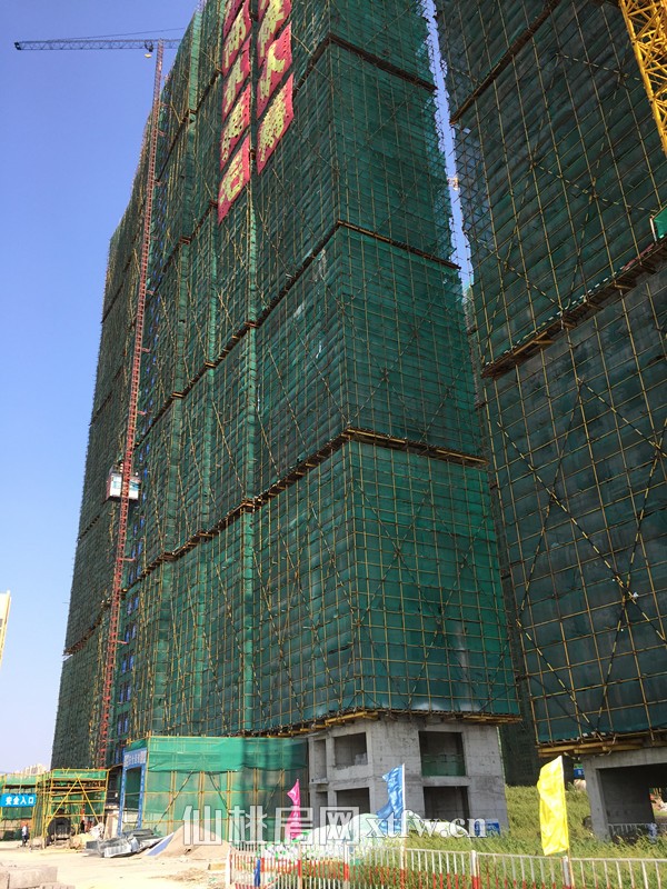 满庭春最新工程进度 3.2期29#主体结构建至13层