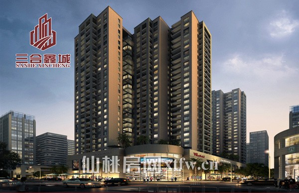 三合鑫城10月工程进度 二期项目已建至17层