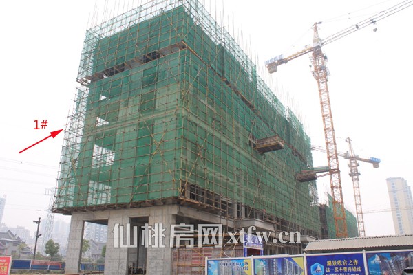 元泰未来城11月工程进度：B1地块1#建至6层