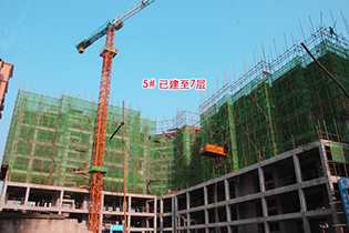 新城华府二期12月工程进度 5#楼已建至7层