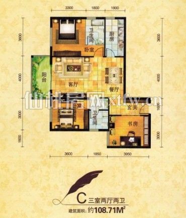 交通便利，紧凑三居室