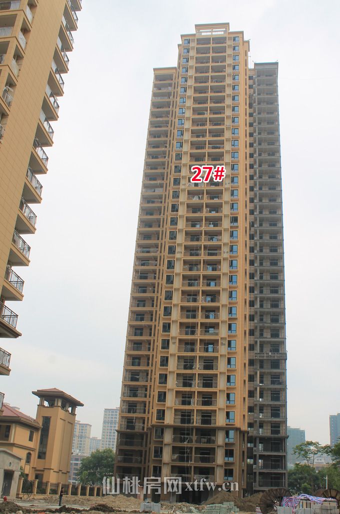 现代·森林国际城6月工程进度：14#、15#喜封金顶