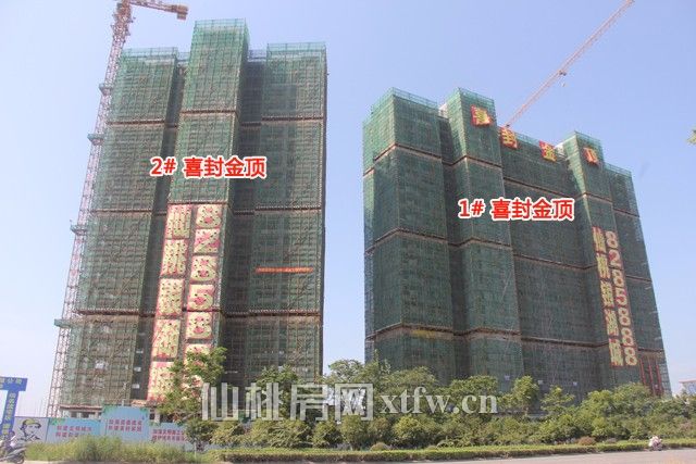 仙桃·银湖城8月工程进度：3#  6#  出地面啦！