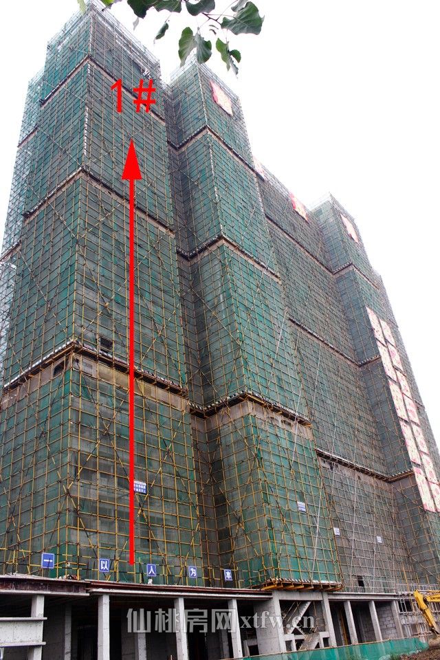 仙桃银湖城10月工程进度：5#7#即将收官