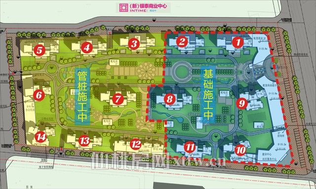 银孚·领秀城11月工程进度：东区建至4-5层