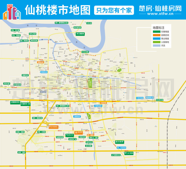 2021年仙桃楼市地图第二波来了！一图在手，置业无忧！