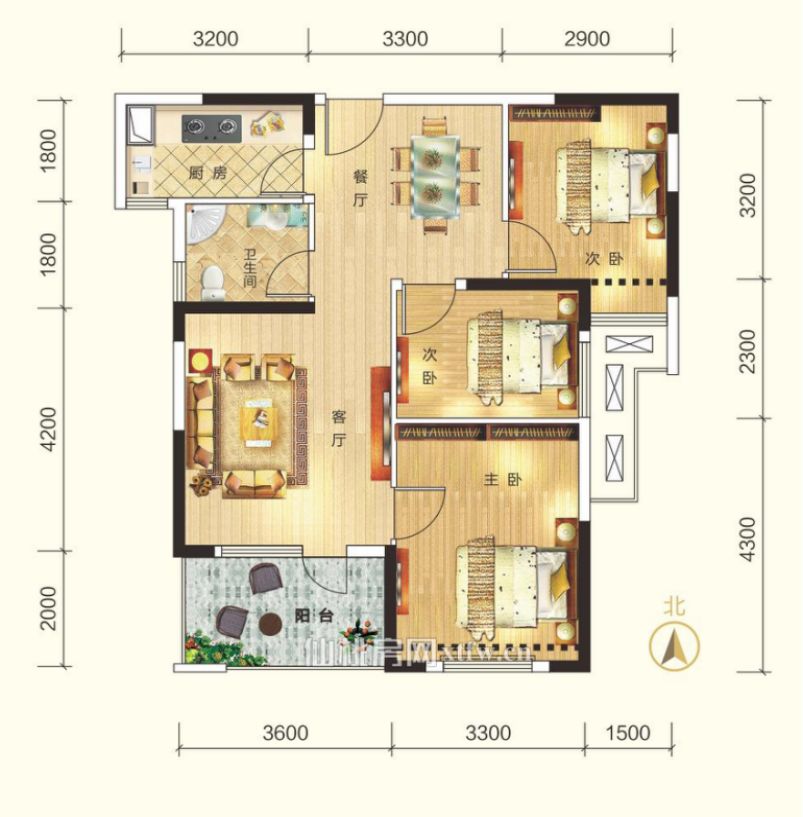 低价城西满庭春小三房，成色新好楼层拧包入住
