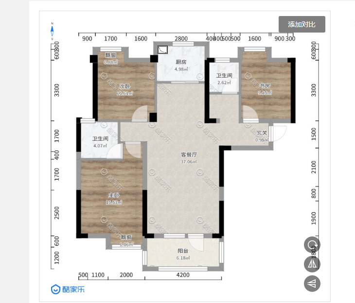 和合国际毛坯大三房满二年楼层好采光好人车分流小区看房有钥匙快联系我