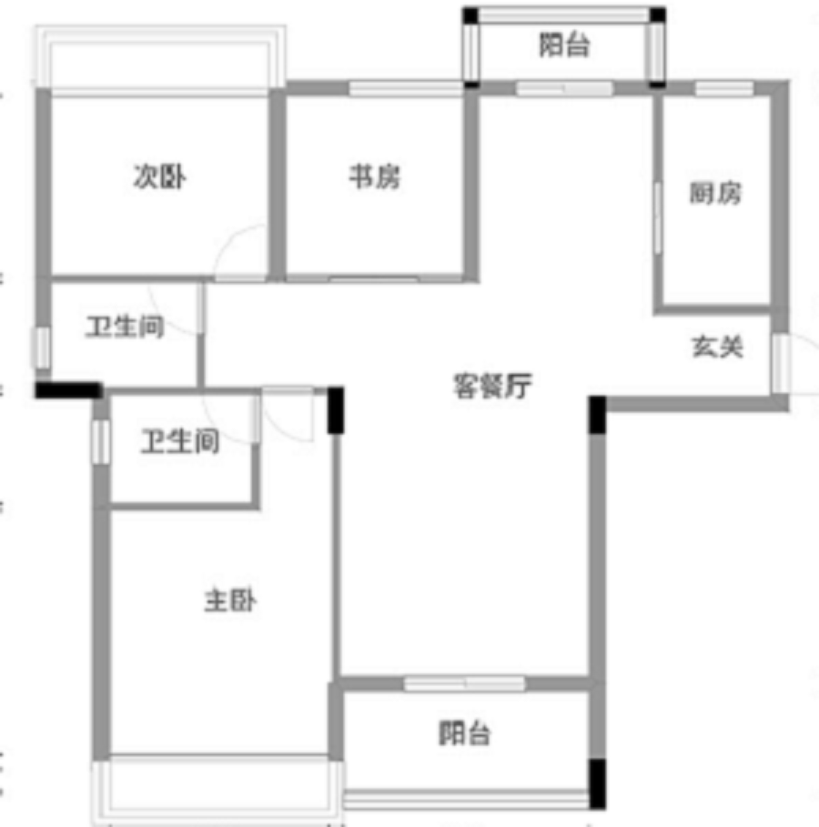 满庭春精装三房看房方便南北通透上学不用愁