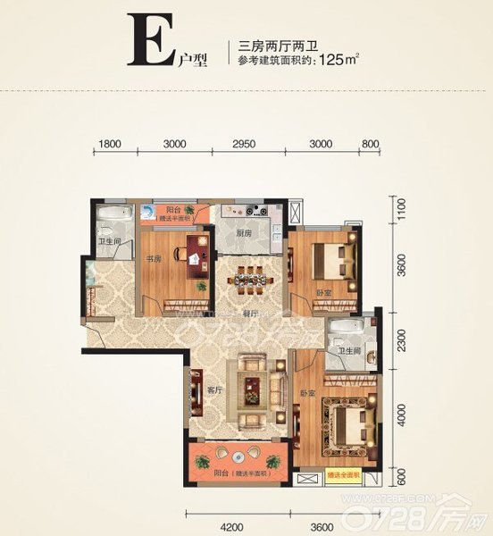 元泰未来城.毛坯大三房.证件满二.看房方便